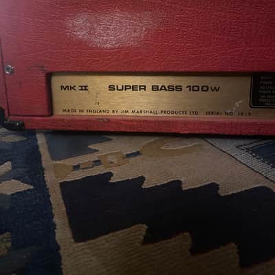 Marshall JMP 1992 Super Bass 2-Channel 100-Watt Guitar / Bass Amp Head 1967 - 1975 - Red image 6