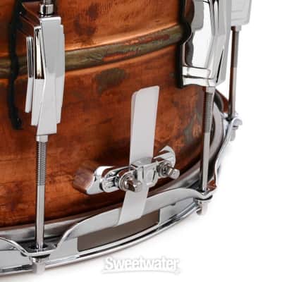Ludwig Copper Phonic Snare Drum - 8 x 14-inch - Raw Patina Finish (LC608Rd1) image 6