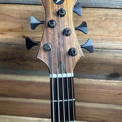 Chris Stambaugh Music Designs 5 String Bass - Koa top birdseye maple neck image 3