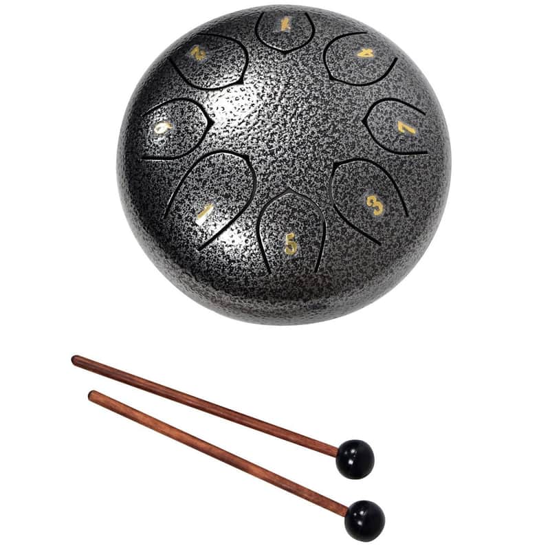 Chord Silver Steel Tongue Drum 6 inch 8-Note Musical Instrument image 1