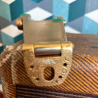 1959 Gibson ES350T Bigsby B6 RARE SHORT HINGE Gold Kalamazoo Sand-Cast Vibrato Tailpiece Original Vintage Gretsch Guild image 8