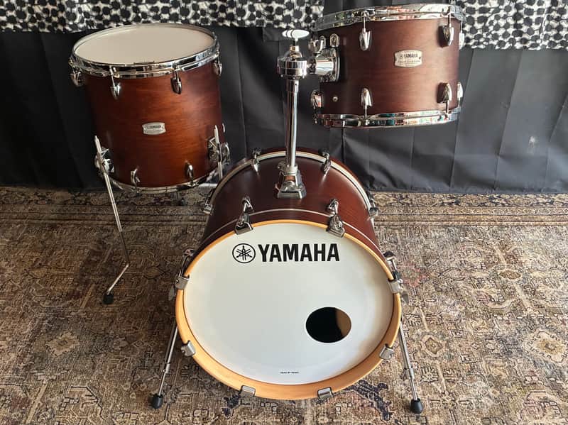 Yamaha Tour Custom Bop Shell Pack in Chocolate Satin (18x14, 14x13, 12x8) with Gator Protector Bags image 1