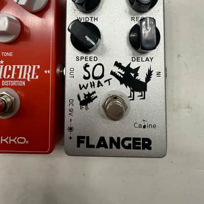 Gokko Sonic Fire Distortion + Caline So What Flanger Guitar Effect Pedal Lot image 3