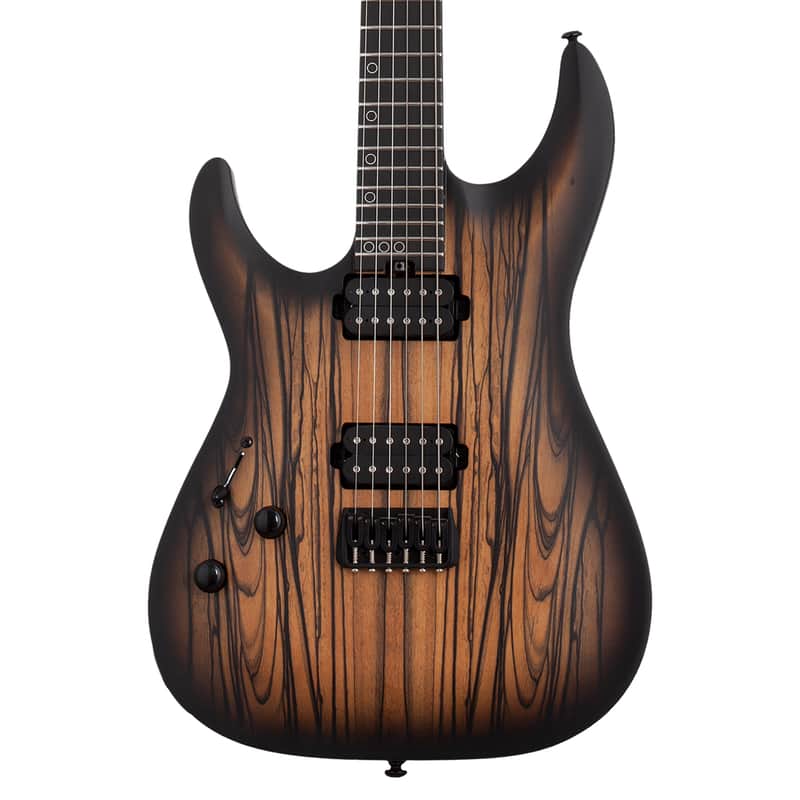 Schecter C-1 Pale Moon LH Guitar - Natural Satin w/Black Burst - Open Box image 1