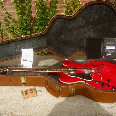 ♚ GEM !♚ 2013 Gibson ES-335 Dot Figured LEFT HANDED ♚ CHERRY 'AAA' FLAME ♚ 60's Neck *Lefty image 2
