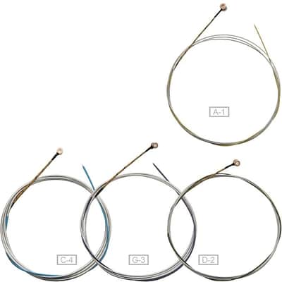 Classic Cello Strings — 1/2 Scale Full Set (A-D-G-C) | Student Best Choice | Steel Rope Core | Ball-Ends | Medium Gauge Tension image 2