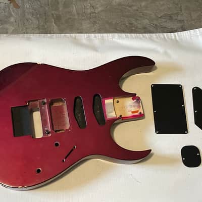 1991 Japan Ibanez RG560 Violet Pearl Guitar Body Floyd Ready & Neckplate