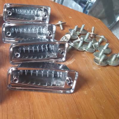 4 VINTAGE Pearl Coffin STYLE Bass Drum Lug 70s 90s 80s 2" Spacing image 4