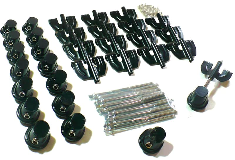 Ddrum dseries Bass Drum Lugs / Lot of 16 with Claws and Tension Rods image 1