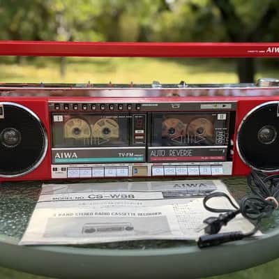 AIWA CS-W88 Rare Vintage Boombox Fully Working Double Cassette Japan Warranty image 10