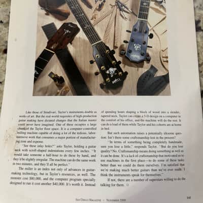 Taylor Price List & Catalog 1993 Dan Crary Koa 900 800 700 600 500 image 15