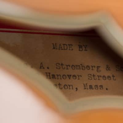 Stromberg  Deluxe Cutaway Arch Top Acoustic Guitar (1954), ser. #635, original brown hard shell case. image 12
