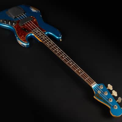2014 Fender Custom Shop '64 Jazz Bass Heavy Relic - Lake Placid Blue with Matching Headstock | USA 1964 Vintage Reissue 4-String | CoA OHSC image 7