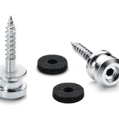 Genuine Schaller Buttons (2) For S-Lock Strap Lock System - CHROME