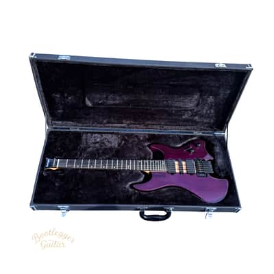 Bootlegger Guitar Gen 2 Absinthe Headless Tremolo Deep Purple Clear Gloss EMG Coil Split Case image 6
