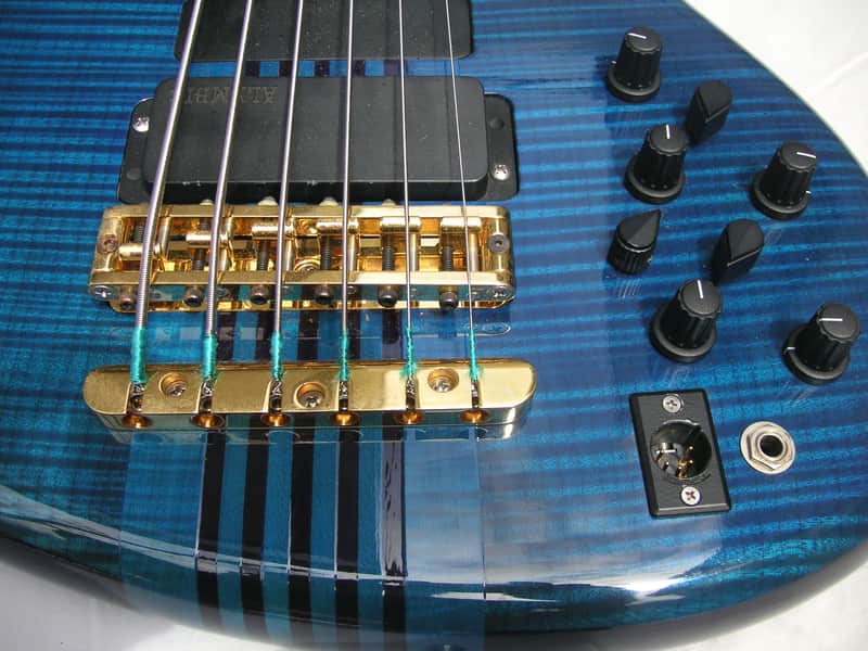 Alembic Series ll 6 String Bass Guitar 1997 Saphire Blue Clear image 1