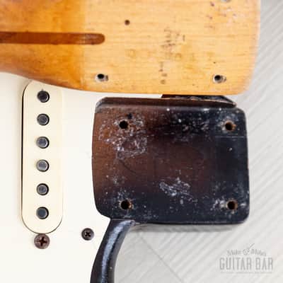 1957 Fender Stratocaster Vintage Guitar Sunburst w/ V Neck, Tweed Case image 18