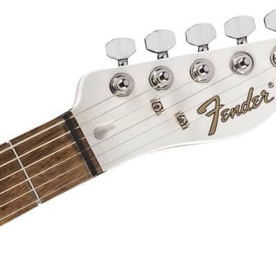 Fender Jim Adkins JA-90 Telecaster Thinline Electric Guitar. Laurel FB, White image 13