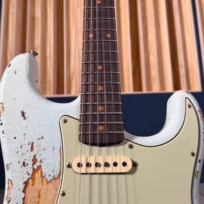 Fender 1960 Stratocaster Heavy Relic Sonic Blue over Sunburst 2023 image 7