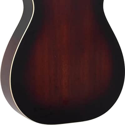 Recording King RR-36 Round Neck Dreadnought Resonator Acoustic Guitar, Mahogany Top, Vintage Sunburst image 4