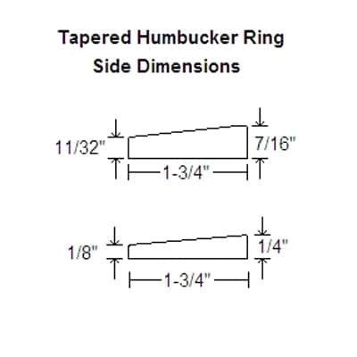 Humbucker Ring Set-Tapered w/ Flat Bottoms-Black image 4