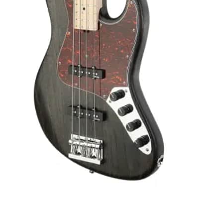 Sadowsky MetroLine 21-Fret Vintage J/J Bass-Swamp Ash Body-4 String-Nirvana Black Transparent Satin image 4