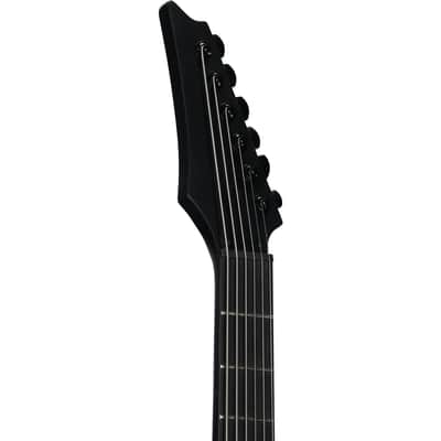 Ibanez RGRTBB21 Iron Label Baritone Electric Guitar, Black Flat imagen 8