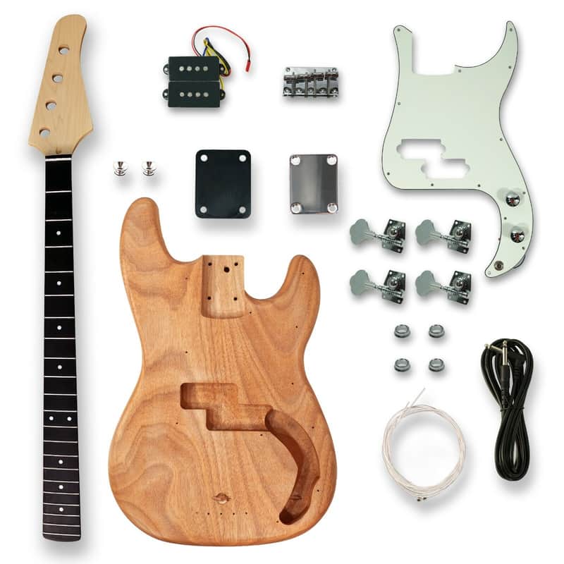 DIY Electric Bass Guitar Kit - PB Style (Unfinished Okoume Body) image 1