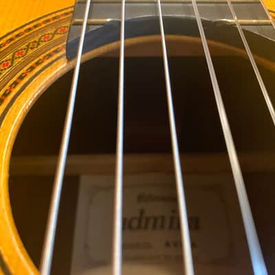 Admira Avila 1990s - Natural Gloss Solid Spruce top Made in Spain Classical Guitar Very Good Condition with Vinylex Gigbag image 21
