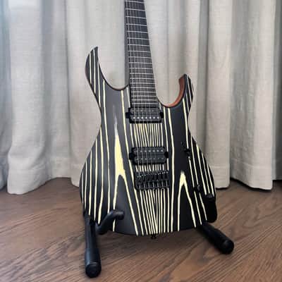 Mayones Duvell Elite Gothic 7 Black/Natural 2019 Poland w/ Seymour Duncan Nazgul/Sentient, COA & Hybrid Gigbag image 1