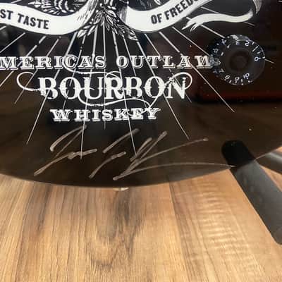 Dean Cadillac X Jesse James Outlaw Whiskey Guitar autographed 2024 - Black image 5