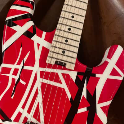 EVH Striped Series Red with Black Stripes image 5