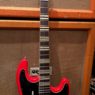 Vintage 1964 Hofner Galaxie 176 Solid Red Electric Guitar image 9