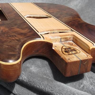 Babik Custom Telecaster Style body, Long board style, Walnut on wormy Butternut , Light weight, Handmade 2026 image 15