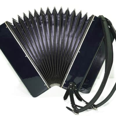 Converter Bayan Rubin 7 Free Bass and Stradella, 120 Bass Button Accordion, Vintage Russian Bayan Accordian with Straps and Case, 2717 image 10
