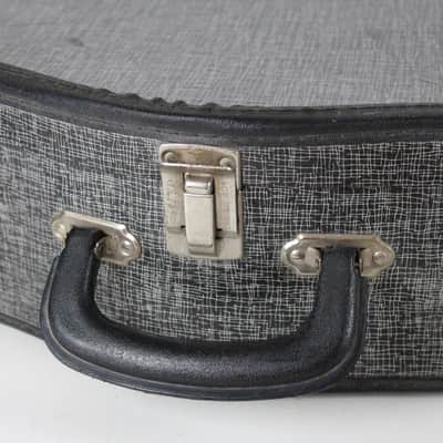 Vintage 1960s Parlor Guitar Case Silver and Black for Gibson LG/B-25 Martin 00-18 image 3