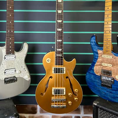 Gibson Memphis ES-Les Paul Gold Top 2015 Hollow Body Electric Bass image 2