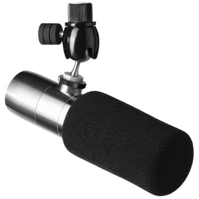 Earthworks ETHOS Streaming & Broadcasting Microphone Silver Bundle with 10ft Pig Hog Microphone Cable & Polishing Cloth – Broadcast-Grade Dynamic Mic for Voice, Podcasting & Streaming image 3
