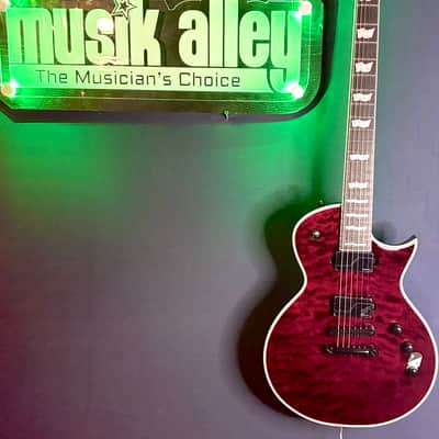 ESP LTD EC-1000 Deluxe 2025 - Transparent Cherry with ESP case image 2
