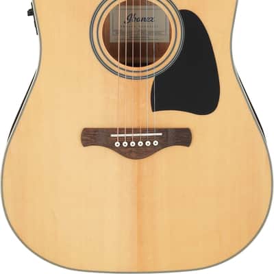 Ibanez AW70ECE Solid Top Dreadnought Cutaway Acoustic-Electric Guitar - Natural image 2