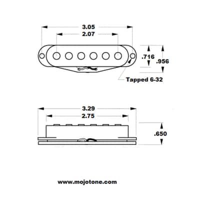 Mojotone '58 Quiet Coil Stratocaster Pickup (Bridge) - White image 2