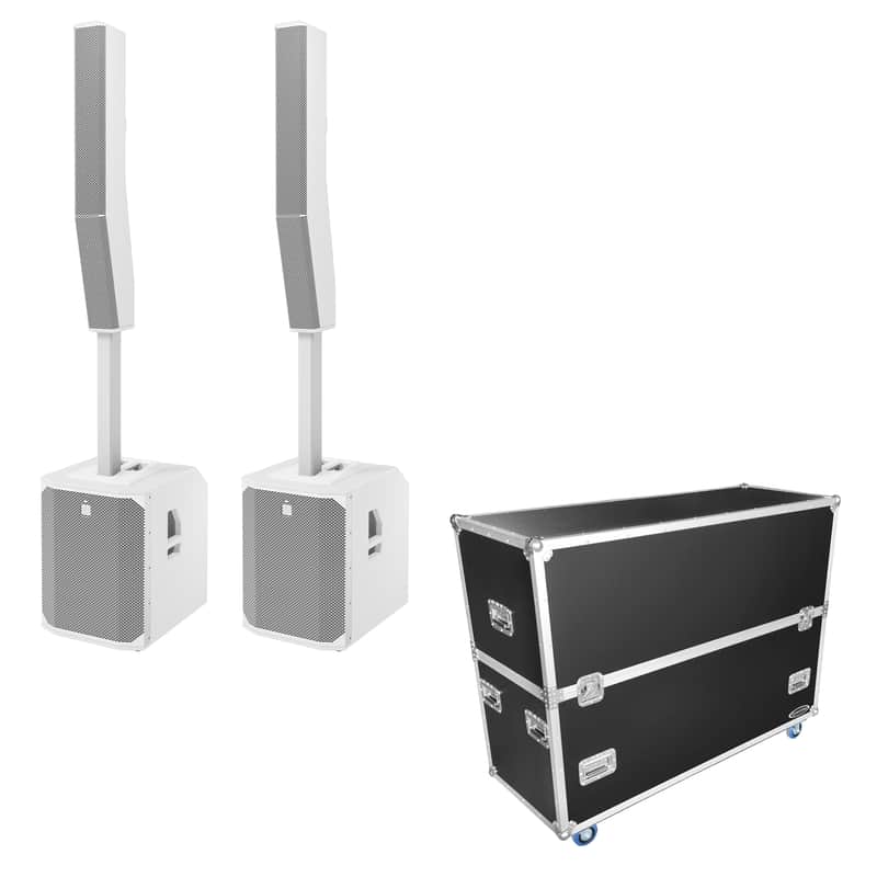 2x Electro-Voice EVOLVE 70 Powered Column Array White + Odyssey FZEVOLVE70W Case imagen 1