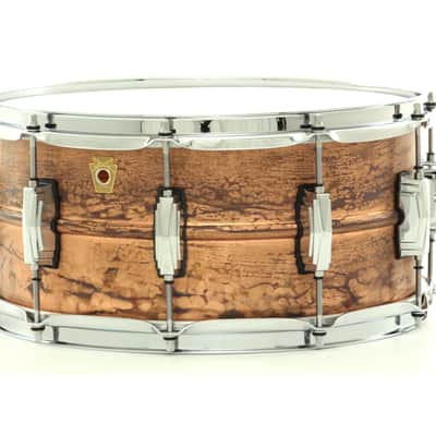 Ludwig 14" x 6.5" Copper Phonic Snare Drum Smooth Raw Copper Finish image 3