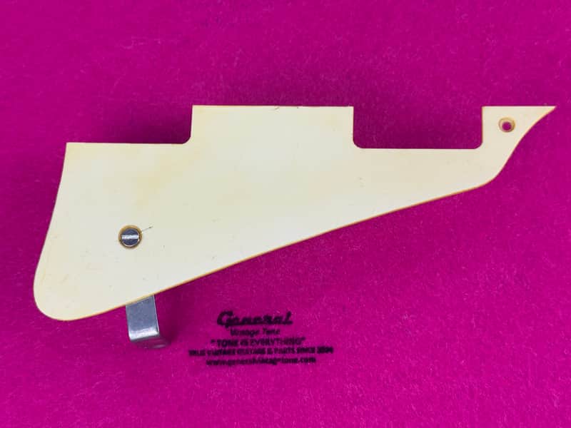 General Vintage Tone Vintage Ivory Aged Pickguard & Bracket for Gibson® Les Paul® '57–'60 (2009–Present USA Models) - Master of edad image 1