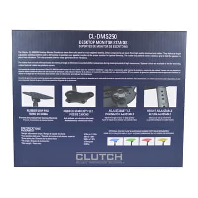 Clutch CL-DMS250 Adjustable Height Desktop Studio Monitor Speaker Stands Pair image 19