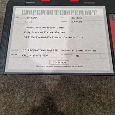 Soda – Britpop Band Collectible CD Production Master Tape – Excellent w/ Manufacturer-Ready Label image 6