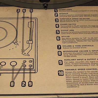 Caliphone 1815K Phonograph & Speaker 80s image 7