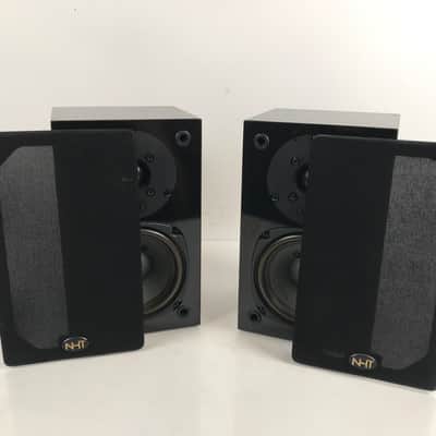 Vintage NHT Super Zero A450 Bookshelf Speakers Piano Black image 1