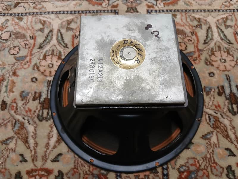 Becker 12" 8 ohm Bass Speaker Heavy Magnet Excellent Condition 70s-80s image 1