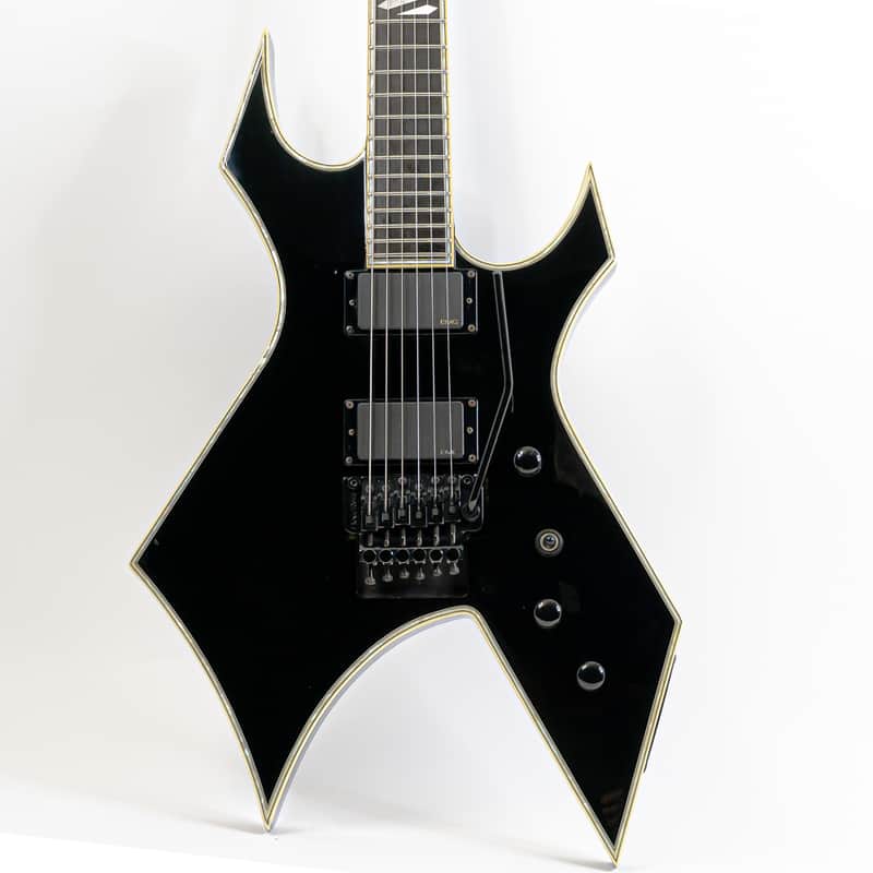 2009 B.C. Rich Warlock NJ DLX Gloss Black w/ Neck Thru Construction, EMG 81/85 Active Humbuckers, Original Gigbag image 1